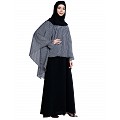 Dual colored Cape abaya-Black and White Dual colored Cape abaya-Black and White